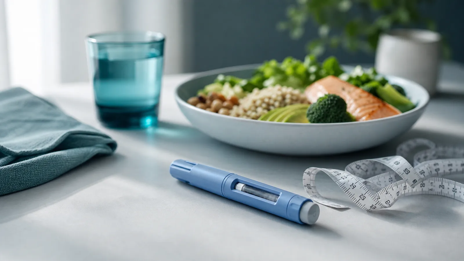 Illustration of how GLP-1 medications support appetite and blood sugar for weight loss